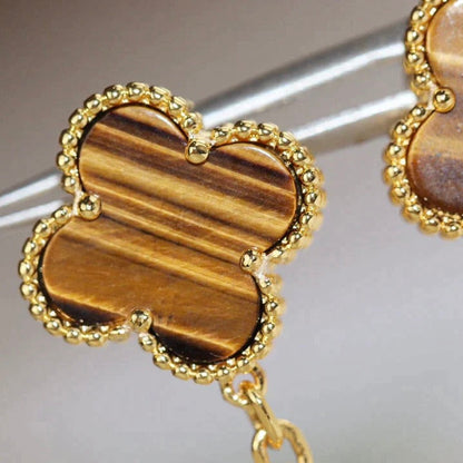 [Mystic Crown]CLOVER  2 MOTIF  TIGER EYE CARNELIAN EARRINGS