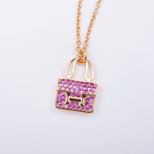 [Mystic Crown]CONSTANCE PEDANT PURPLE DIAMOND NECKLACE