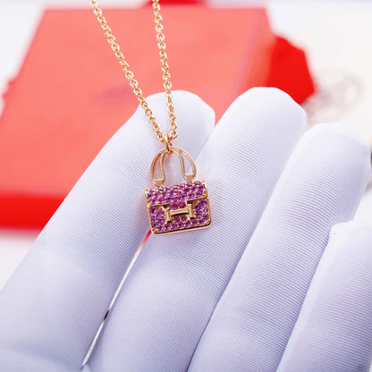 [Mystic Crown]CONSTANCE PEDANT PURPLE DIAMOND NECKLACE