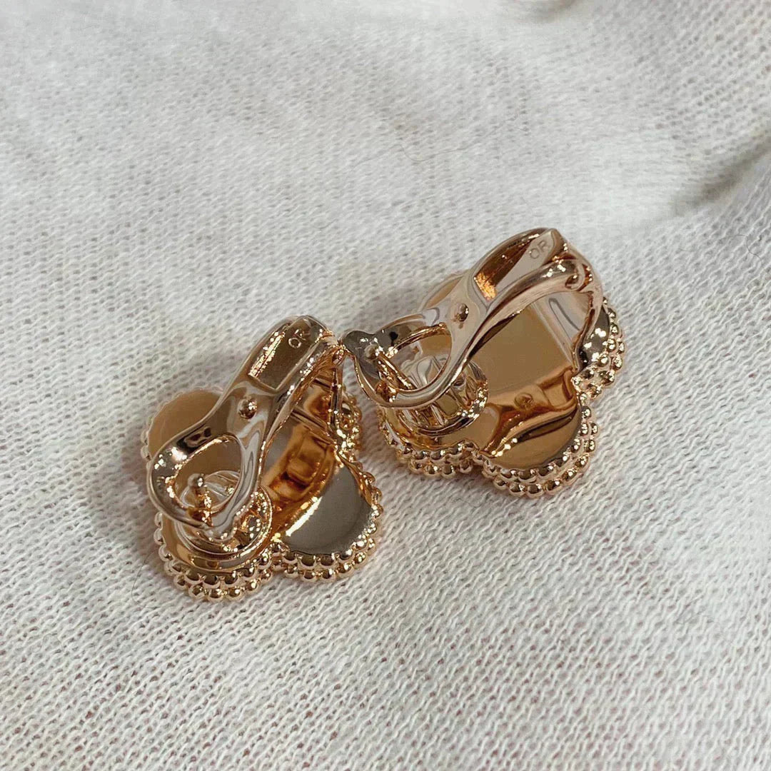 [Mystic Crown]CLOVER MEDIUM 1 MOTIFS CARNELIAN  DIAMOND earrings