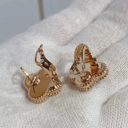 [Mystic Crown]CLOVER MEDIUM 1 MOTIFS CARNELIAN  DIAMOND earrings