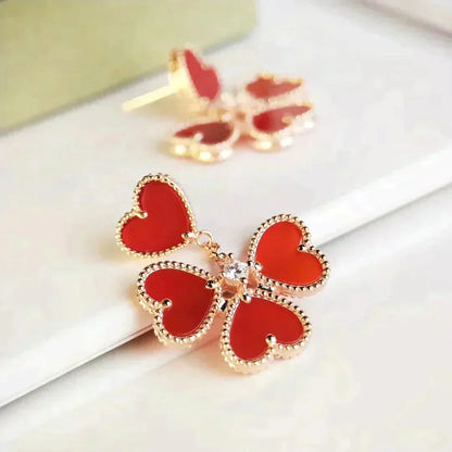 [Mystic Crown]SWEET CLOVER CARNELIAN EARRINGS
