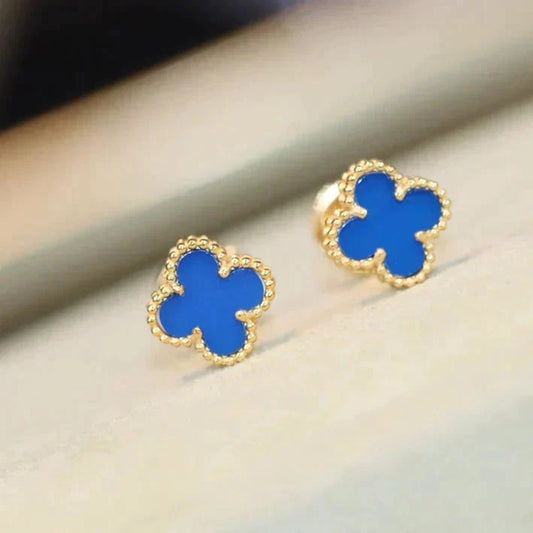 [Mystic Crown]CLOVER MINI 9.5MM TURQUOISE EARRINGS