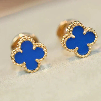 [Mystic Crown]CLOVER MINI 9.5MM TURQUOISE EARRINGS