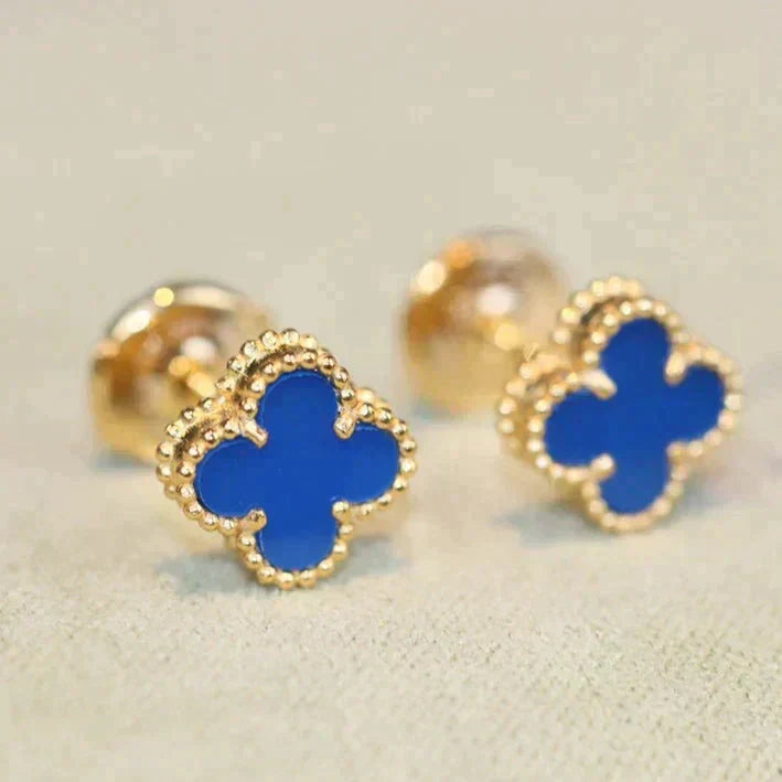 [Mystic Crown]CLOVER MINI 9.5MM TURQUOISE EARRINGS