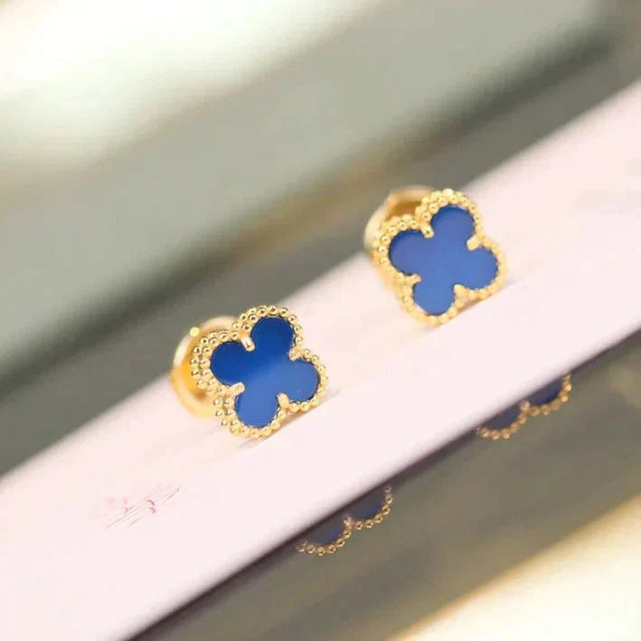 [Mystic Crown]CLOVER MINI 9.5MM TURQUOISE EARRINGS