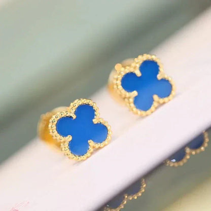 [Mystic Crown]CLOVER MINI 9.5MM TURQUOISE EARRINGS