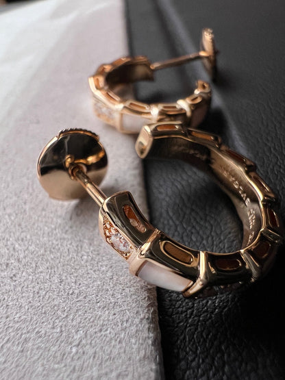 [Mystic Crown]SERPENTI MOP PINK GOLD EARRINGS