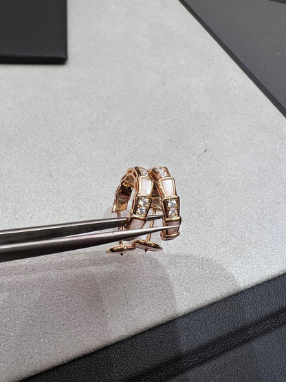 [Mystic Crown]SERPENTI MOP PINK GOLD EARRINGS