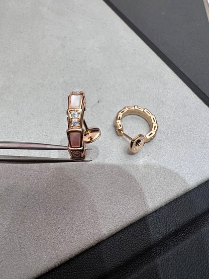 [Mystic Crown]SERPENTI MOP PINK GOLD EARRINGS