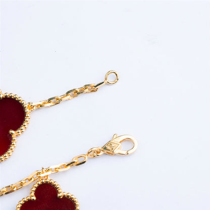[Mystic Crown]CLOVER BRACELET 5 MOTIFS CARNELIAN TIGER EYE