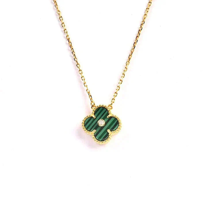 [Mystic Crown]CLOVER 15MM DIAMOND TURQUOISE NECKLACE