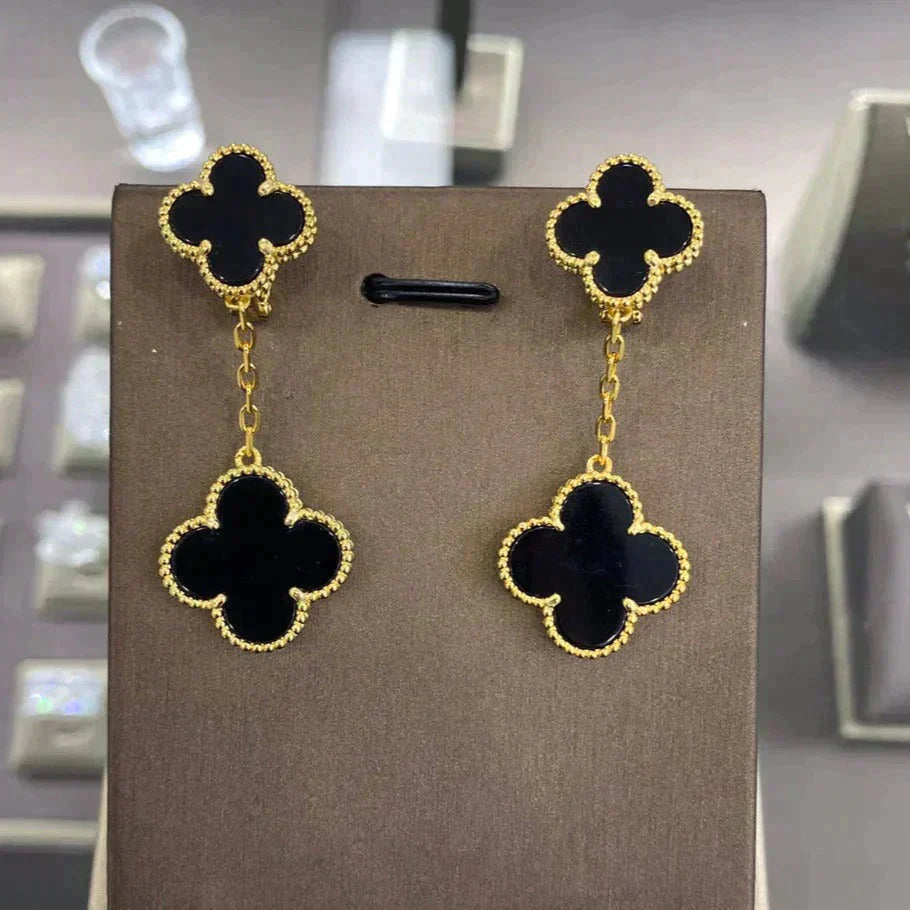 [Mystic Crown]CLOVER 2 MOTIFS  EARRINGS (MULTIPLE CHOICESC
