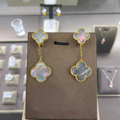 [Mystic Crown]CLOVER 2 MOTIFS  EARRINGS (MULTIPLE CHOICESC