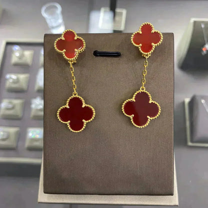 [Mystic Crown]CLOVER 2 MOTIFS  EARRINGS (MULTIPLE CHOICESC
