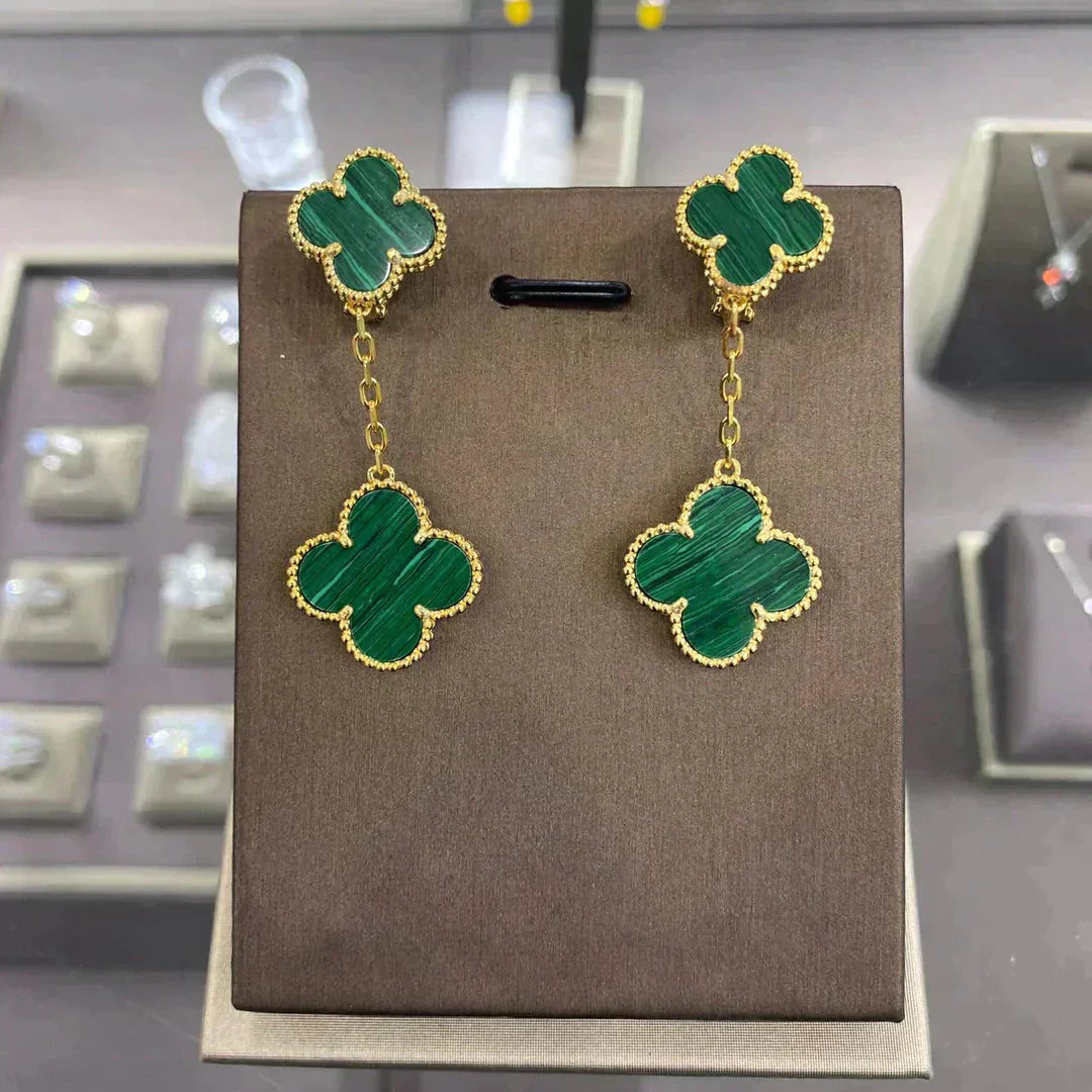 [Mystic Crown]CLOVER 2 MOTIFS  EARRINGS (MULTIPLE CHOICESC