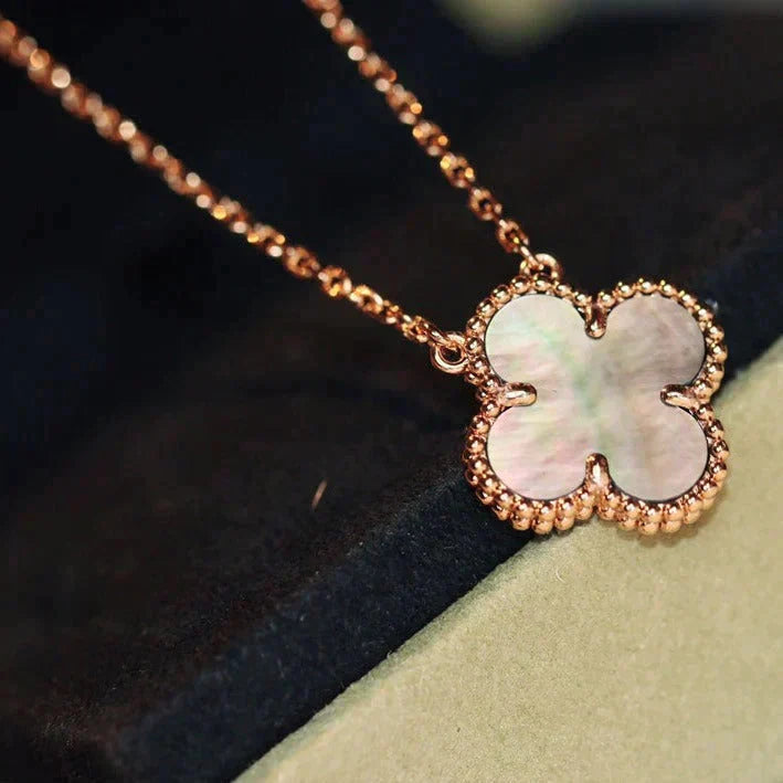 [Mystic Crown]CLOVER 15MM  GRAY MOTHER OF PEARL NECKLACE