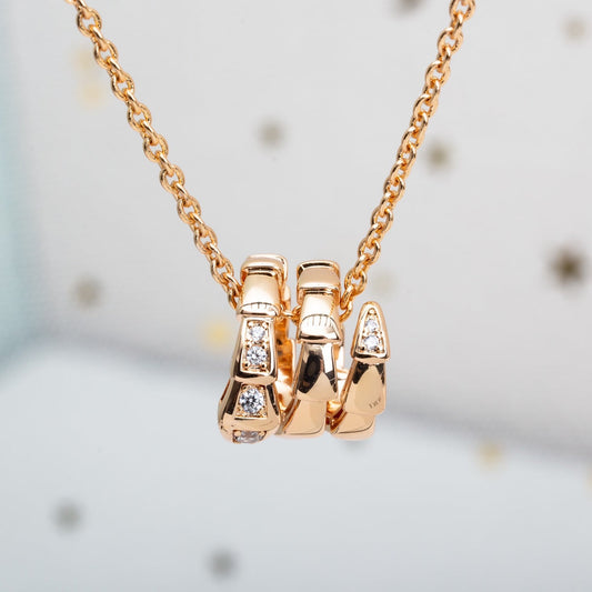 [Mystic Crown]SERPENTI PINK GOLD NECKLACE DIAMOND
