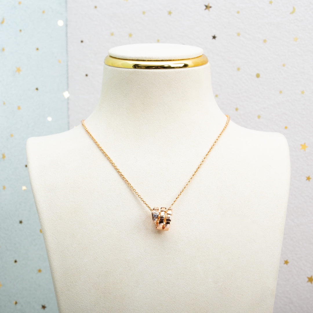 [Mystic Crown]SERPENTI PINK GOLD NECKLACE DIAMOND