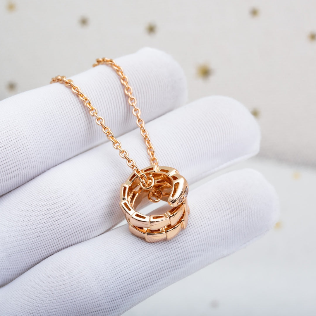 [Mystic Crown]SERPENTI PINK GOLD NECKLACE DIAMOND