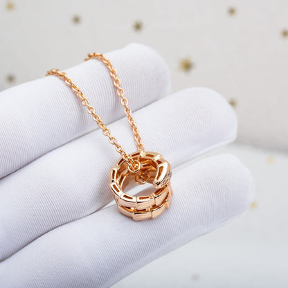 [Mystic Crown]SERPENTI PINK GOLD NECKLACE DIAMOND