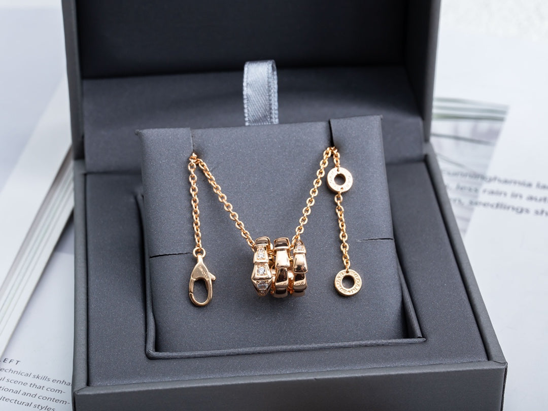 [Mystic Crown]SERPENTI PINK GOLD NECKLACE DIAMOND