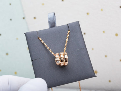 [Mystic Crown]SERPENTI PINK GOLD NECKLACE DIAMOND