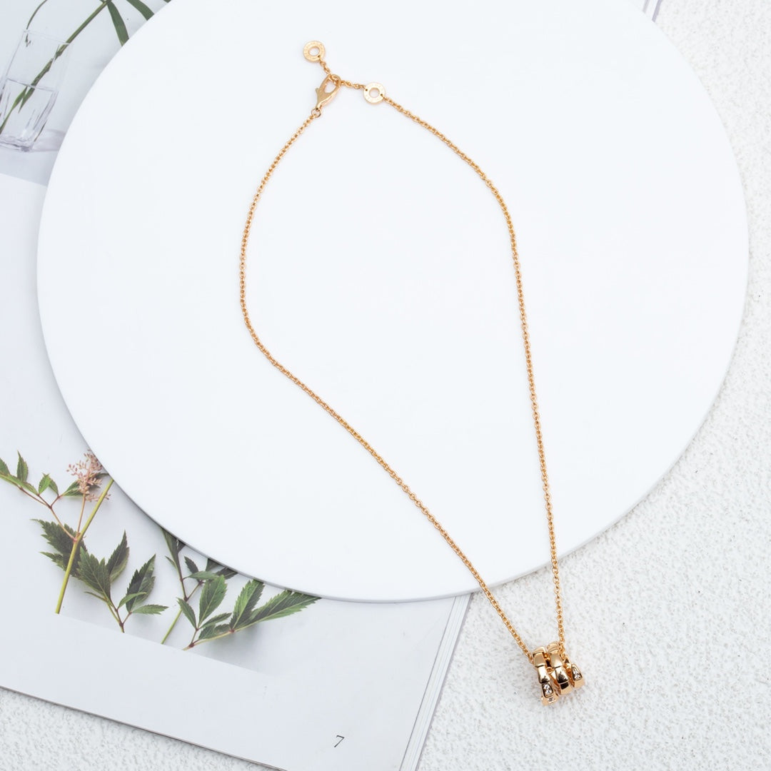 [Mystic Crown]SERPENTI PINK GOLD NECKLACE DIAMOND