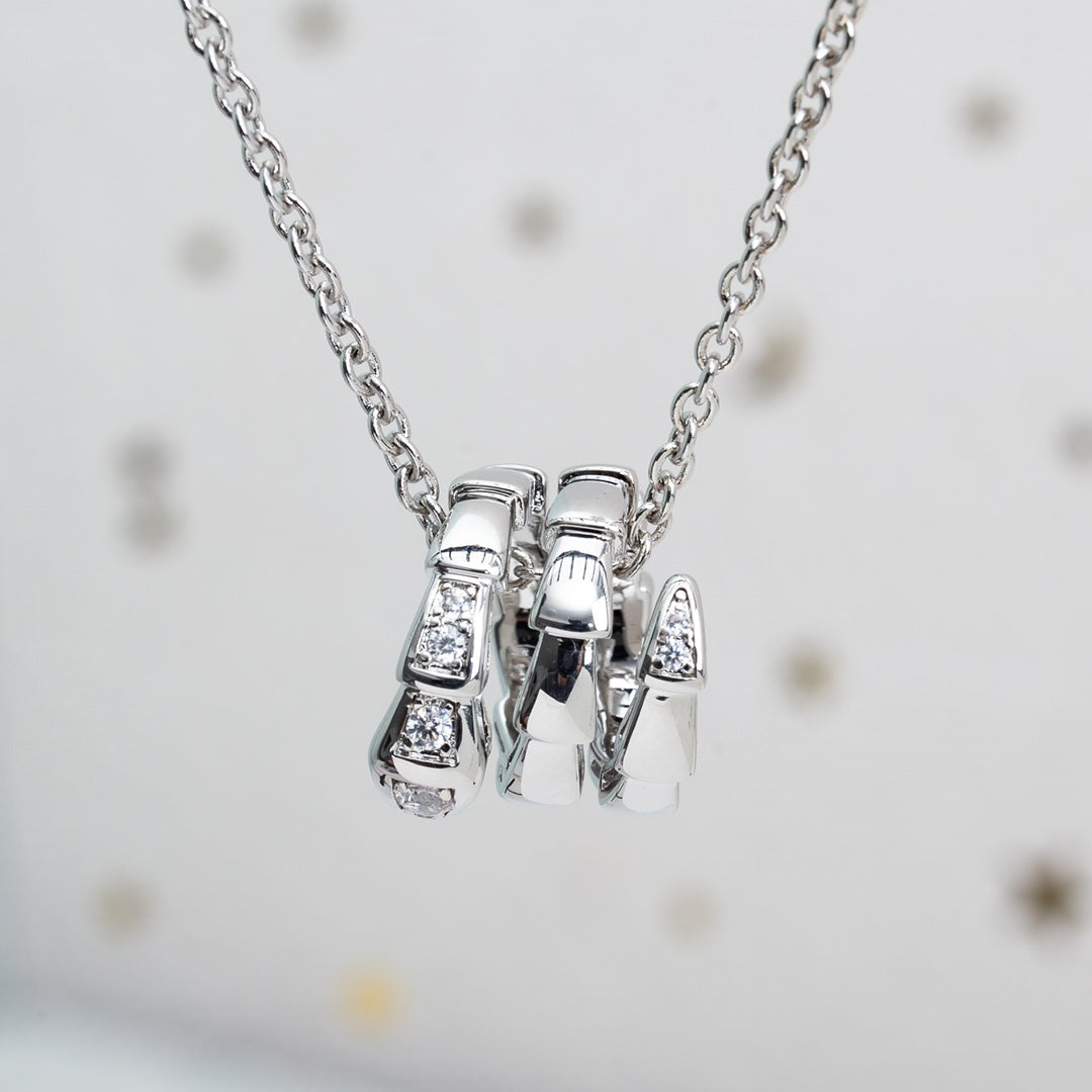 [Mystic Crown]SERPENTI SILVER NECKLACE DIAMOND