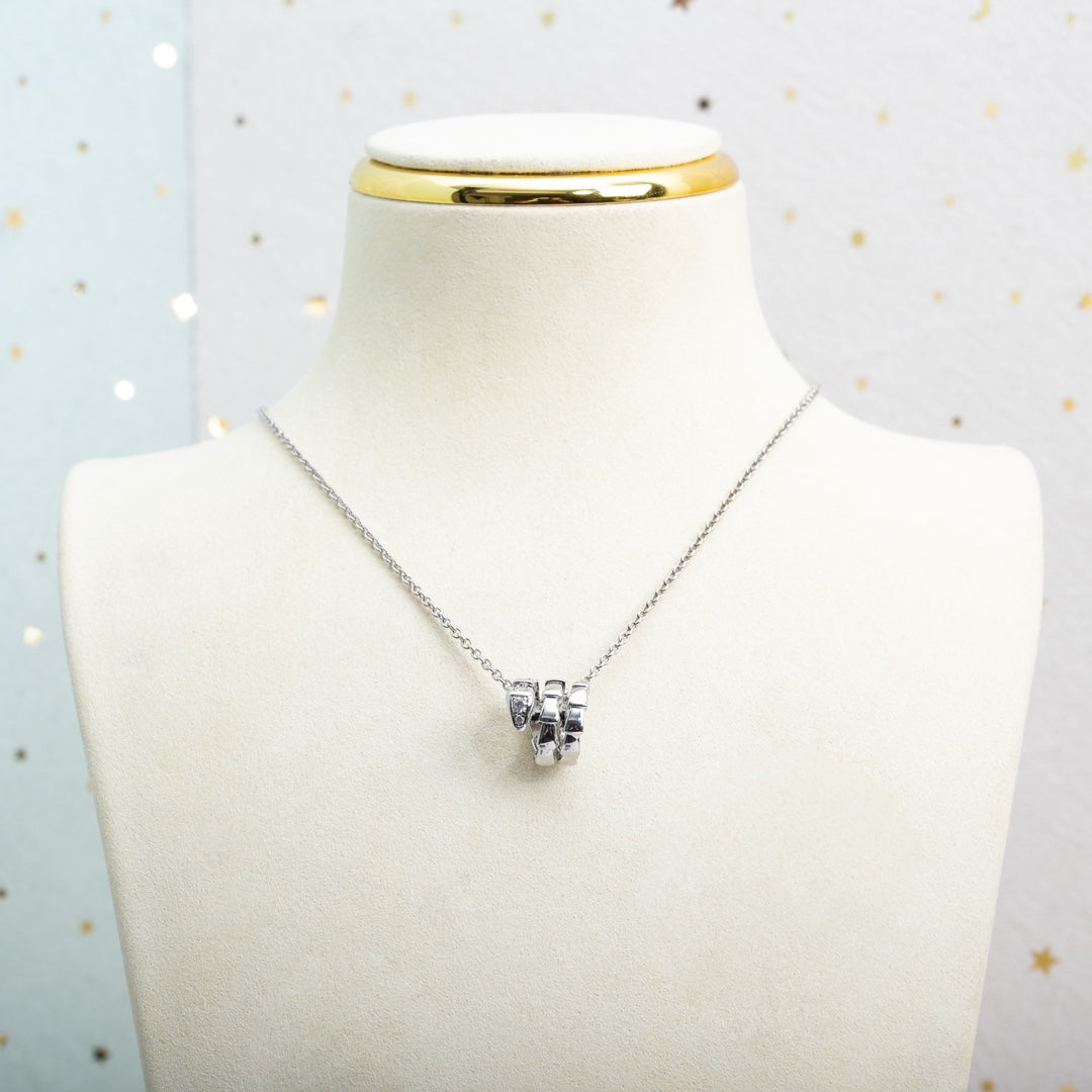 [Mystic Crown]SERPENTI SILVER NECKLACE DIAMOND