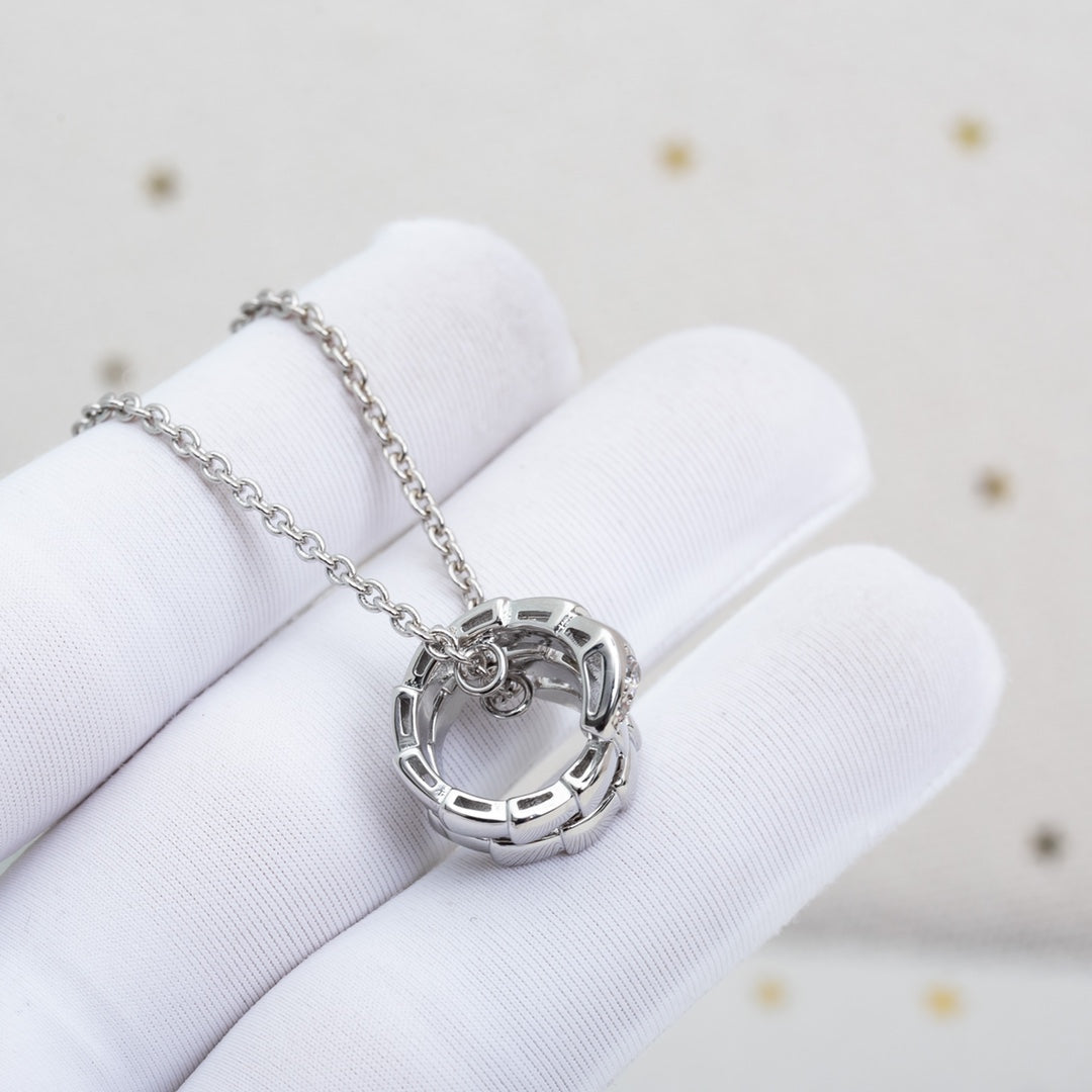 [Mystic Crown]SERPENTI SILVER NECKLACE DIAMOND