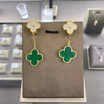 [Mystic Crown]CLOVER  2 MOTIFS  DIAMOND  EARRINGS (MULTIPLE CHOICESç´