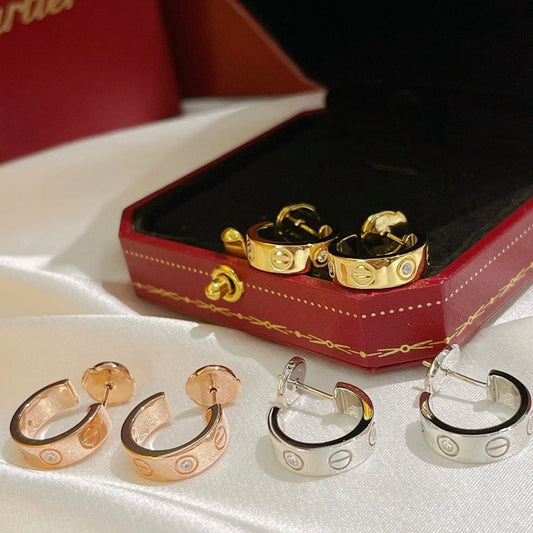 [Mystic Crown]LOVE EARRINGS 5.7MM 2 DIAMONDS