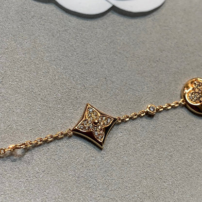 [Mystic Crown]STAR AND SUN 4 MOTIFS GOLD DIAMONDS BRACELET
