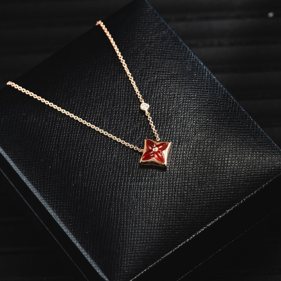 [Mystic Crown]STAR NECKLACE PINK GOLD 1 DIAMOND