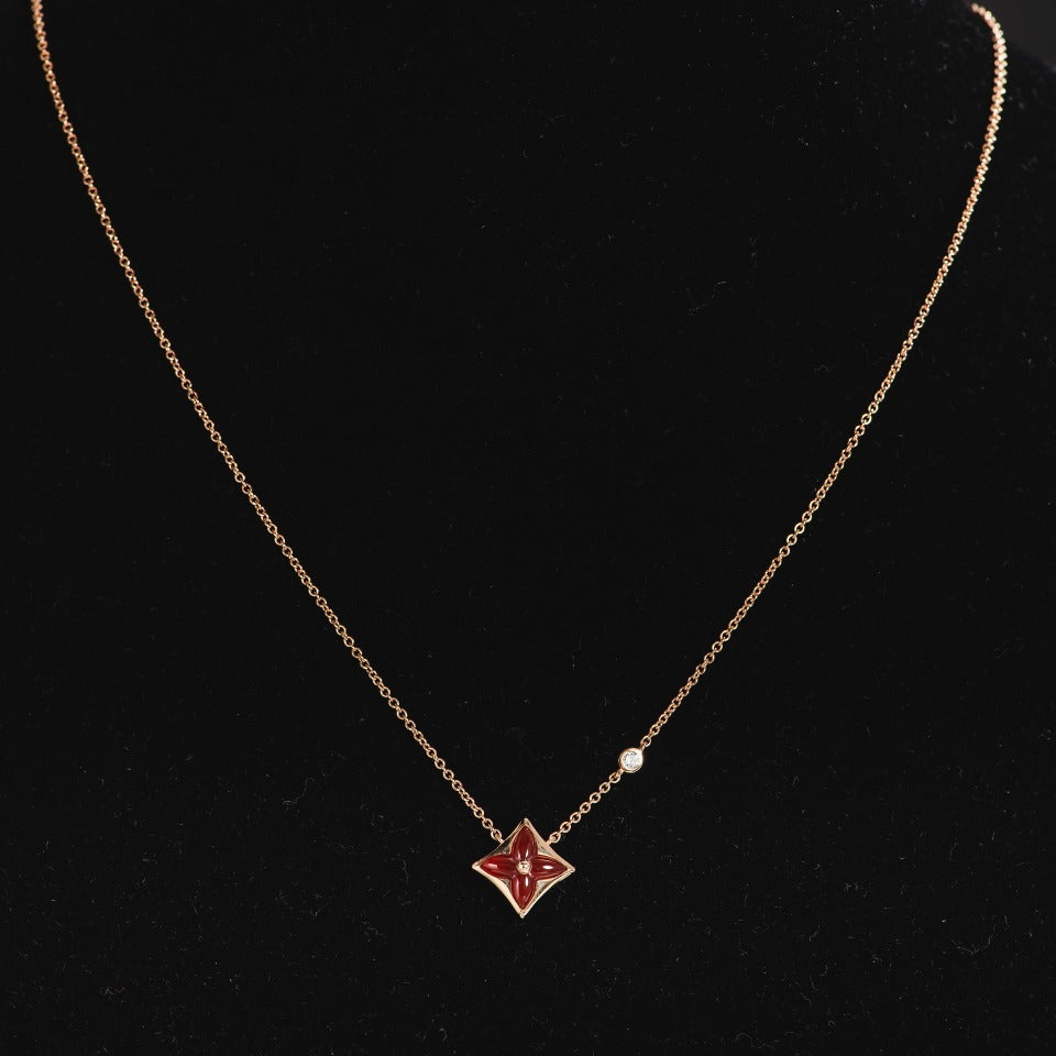 [Mystic Crown]STAR NECKLACE PINK GOLD 1 DIAMOND