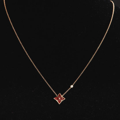 [Mystic Crown]STAR NECKLACE PINK GOLD 1 DIAMOND