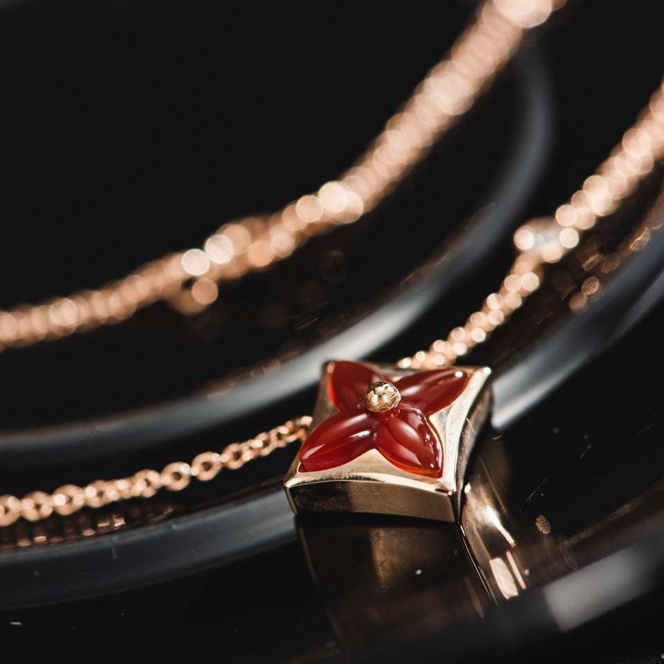 [Mystic Crown]STAR NECKLACE PINK GOLD 1 DIAMOND