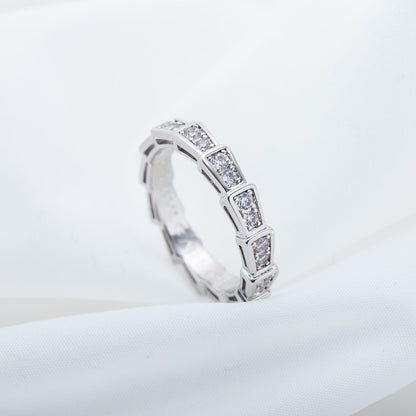 [Mystic Crown]SERPENTI RING SILVER DIAMOND PAVED 3MM
