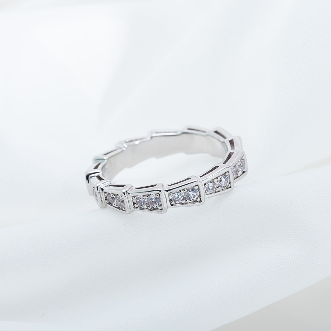 [Mystic Crown]SERPENTI RING SILVER DIAMOND PAVED 3MM