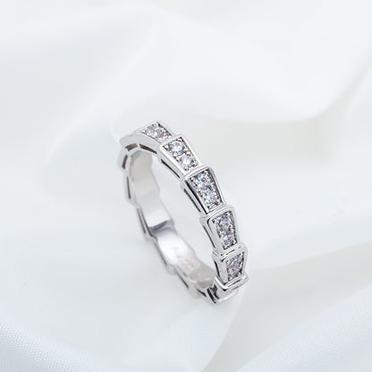 [Mystic Crown]SERPENTI RING SILVER DIAMOND PAVED 3MM