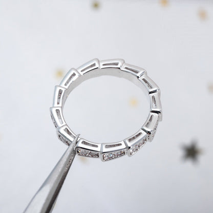 [Mystic Crown]SERPENTI RING SILVER DIAMOND PAVED 3MM