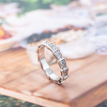 [Mystic Crown]SERPENTI RING SILVER DIAMOND PAVED 3MM