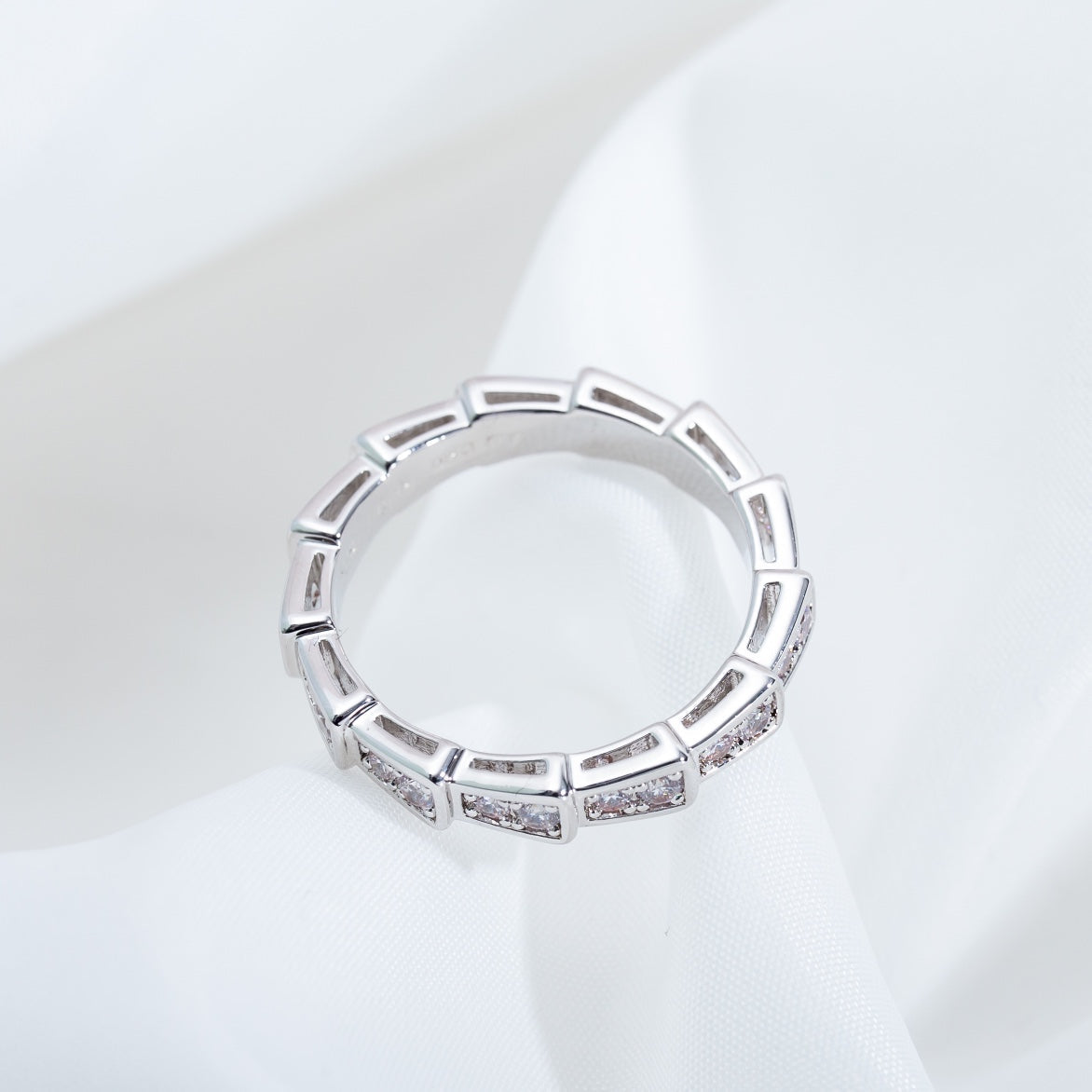 [Mystic Crown]SERPENTI RING SILVER DIAMOND PAVED 3MM