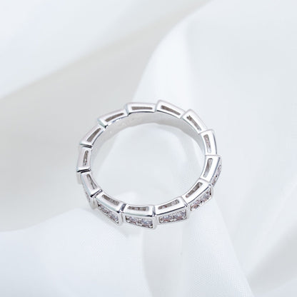 [Mystic Crown]SERPENTI RING SILVER DIAMOND PAVED 3MM