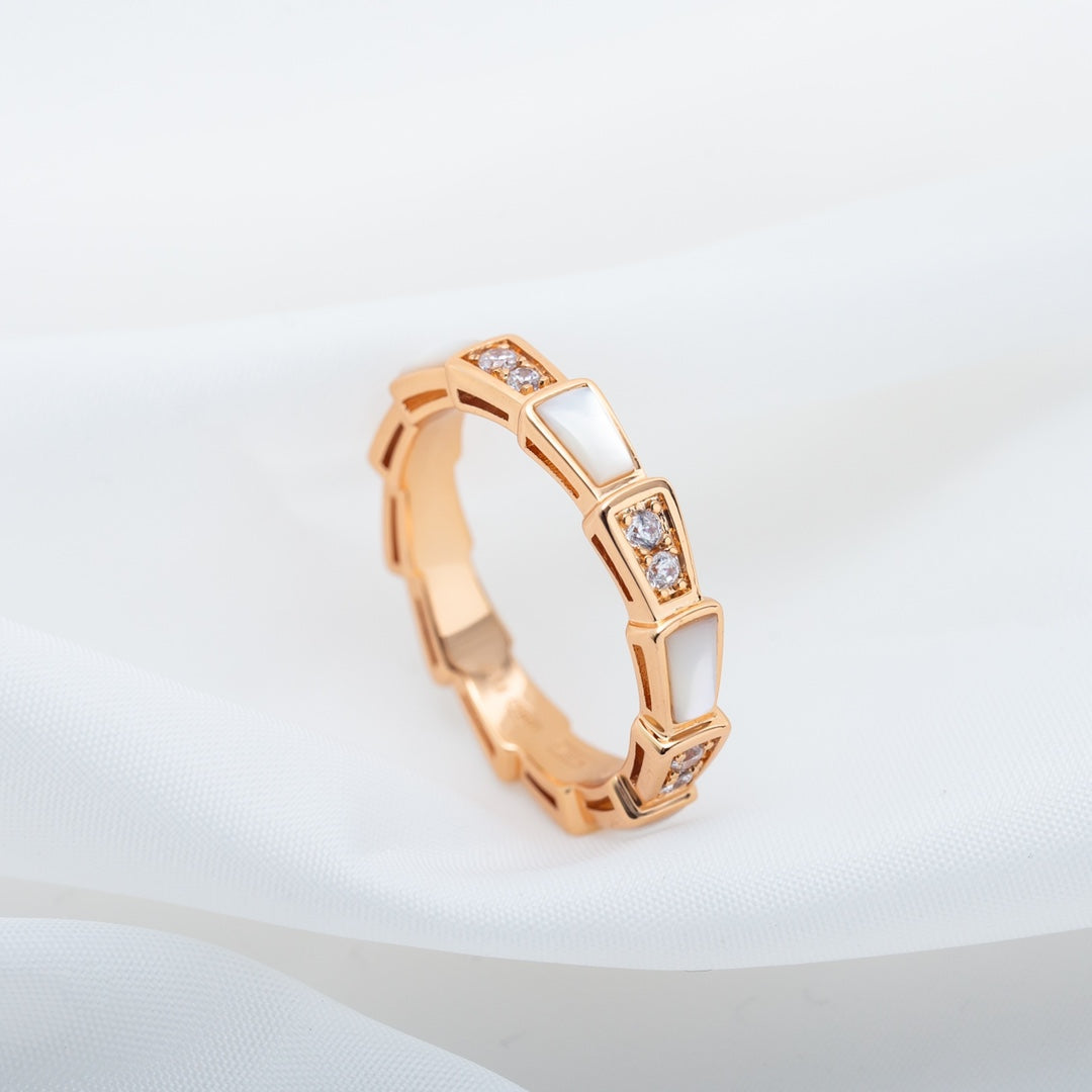 [Mystic Crown]SERPENTI RING PINK GOLD DIAMOND MOP 3MM