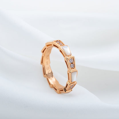 [Mystic Crown]SERPENTI RING PINK GOLD DIAMOND MOP 3MM