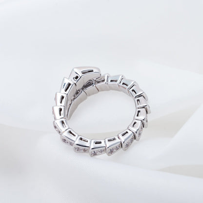 [Mystic Crown]SERPENTI RING SILVER DIAMOND PAVED 4MM