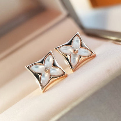 [Mystic Crown]STAR MOP PINK GOLD EARRINGS