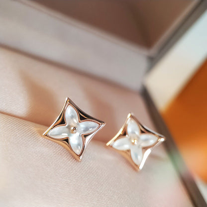 [Mystic Crown]STAR MOP PINK GOLD EARRINGS